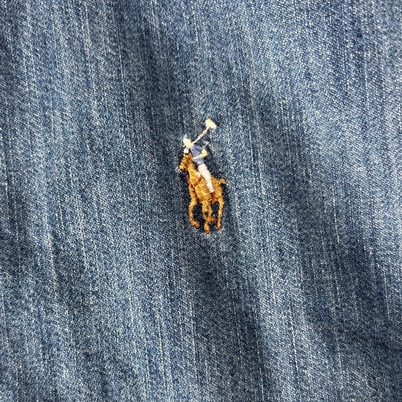 Ralph Lauren Casual Blue Button Down Shirt - Picture 3 of 4